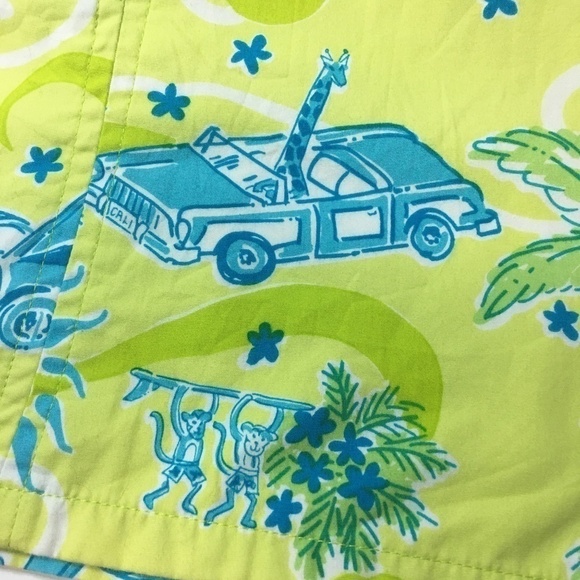 πΈ LILLY Pulitzer Cruising Print Girl's Beach Skirt Woody Wagon White Label - Picture 10 of 15